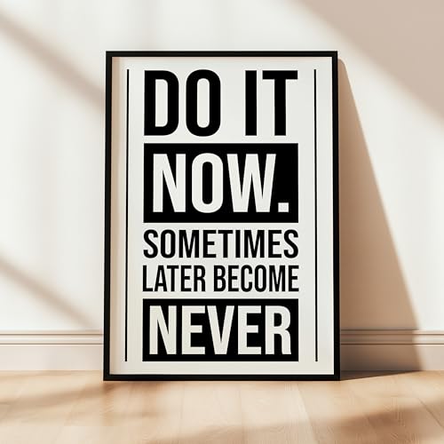 Image of COLOSSAL ART HOUSE Just Try Motivational Wall Frames for Living Room, Dining & Bedroom Wall Decoration - (13x17 Inch, Quote Frame) (DO IT NOW)