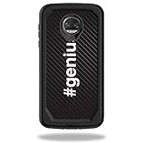 MightySkins Carbon Fiber Skin for OtterBox Defender Motorola Moto Z2 Force - Genius | Protective, Durable Textured Carbon Fiber Finish | Easy to Apply, Remove, and Change Styles | Made in The USA
