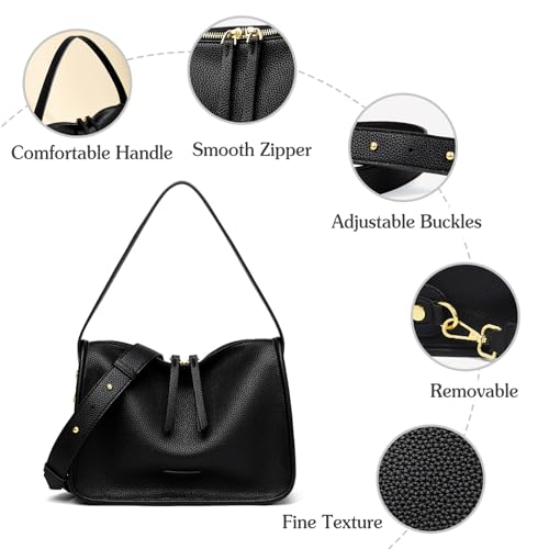 Bolso de mano para mujer de cuero PU Corios gris miniatura 5