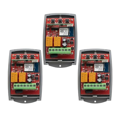 Motor Puerta Corredera, Receptor de puerta de garaje Tuya, 2 canales, 433mhz, 433,92 mhz, interruptor controlador multimarca de código rodante fijo Universal(AC DC 7-32V WIFI X3)