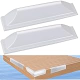 VEITHI White Dock Bumper, 2 Pack Vinyl Straight Dock Bumper Guard, 17.3