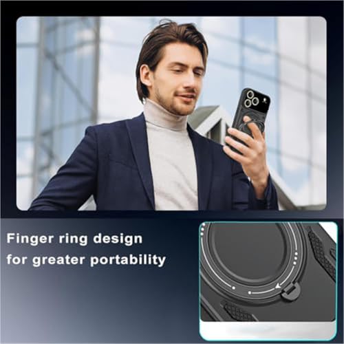 Coque iPhone 17 Pro antichoc avec bague de support et protection caméra