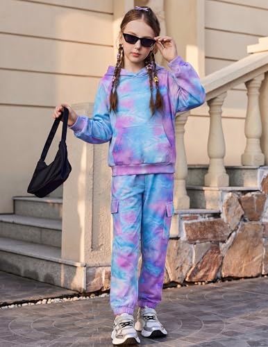 Image of Arshiner 2 Pieces Girls Outfits Fall Sweatsuits Sweatshirts and Sweatpants