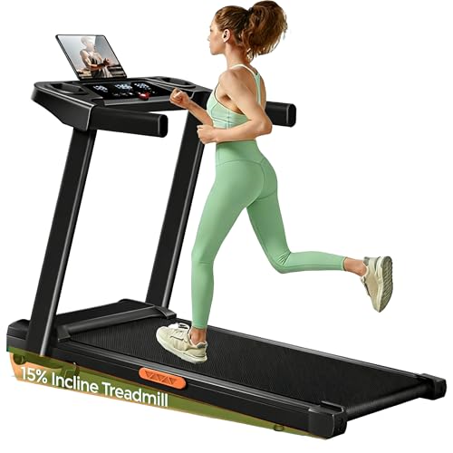 Dianshao Cinta de Correr Eléctrica Plegable con Inclinación 15%, 12 km/h, Motor Silencioso 3.0 HP, Caminadora para Casa con Pantalla LED, Soporta 136 kg