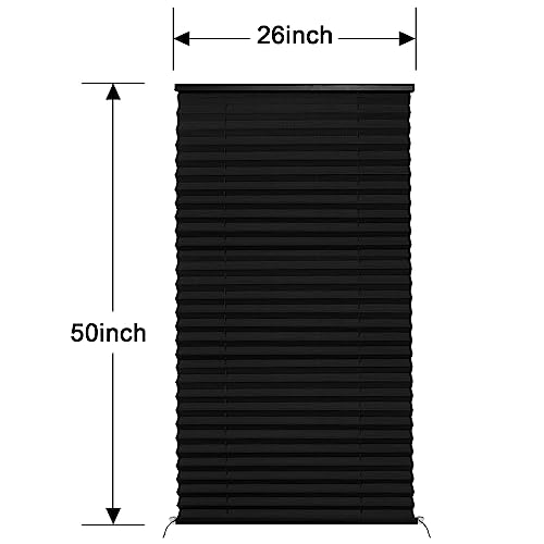 Image of NOVINO RV Blinds Shades for Camper Window,RV Pleated Shades Camper Blinds for Travel Trailers Motorhome Motor Coach-26 W x 50 inch L