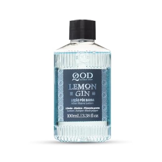 Loção Pós Barba Lemon Gin, QOD Barber Shop, 100ml