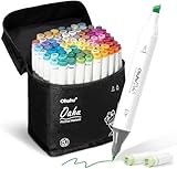 Ohuhu Alcohol Markers - AP Certificated 80-color Dual Tips Art Marker Set for Artist Designer Adults Coloring Illustration, Chisel and Fine Dual Tips, Oahu of Ohuhu Markers, Refillable