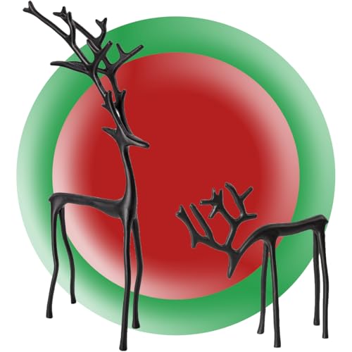 Generisch Deko Rentier Figuren Schwarz,Reindeer Statues,Weihnachtsdeko...