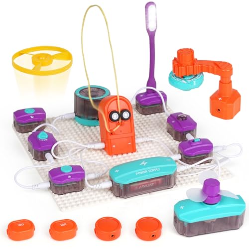 Image of Circuits Electronics Science Kit for Kids Electronics Exploration Kit,Circuit Blocks Board with 71 Kinds Stem Projects,Physics Stem Kit for Boys Girls Stem Educational Engineering Toys Gift
