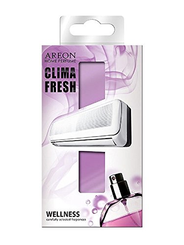 AREON Clima Fresh Ambientador Casa Bienestar Púrpura Aire Acondicionado Original Hogar Salón Oficina Tienda Olor (Wellness Pack de 1)