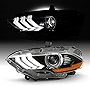AKKON - Fits 2018-2023 Ford Mustang LED Tube Factory Style Projector Black Headlight Headlamp Replacement Driver Left Side