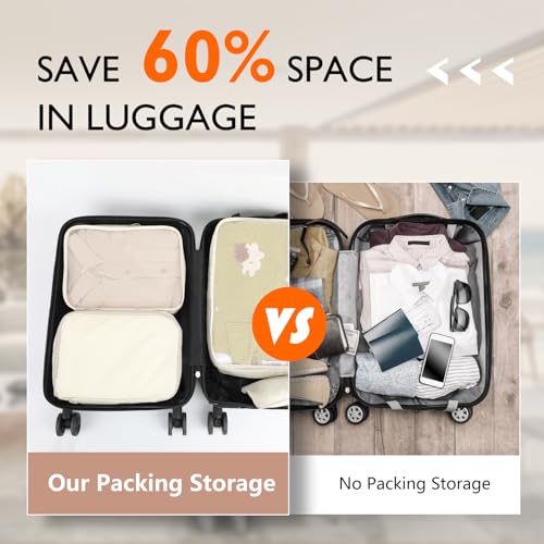 WECUTE Koffer Organizer Set, 11-Teilige Packing Cubes Set, Wasserdichte Reise Kleidertaschen,Koffer Organizer für Urlaub und Reisen, Packwürfel Set Reise Würfel (Khaki)