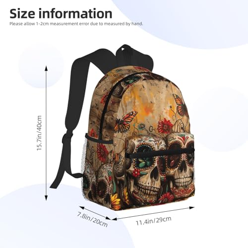Sac à dos ordinateur portable avec imprimé crânes résistant - 4