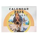 ファニーキャッツ 壁掛けカレンダー、ギャグカレンダー 2025 | 2025 スペシャル猫尻穴ギャグカレンダー,頑丈ないたずらウォールアート装飾、整理、計画、ホリデーギャグ用
