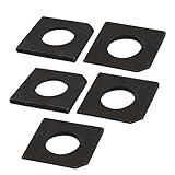 Aexit M18 Industrial Quality Parts Carbon Steel Square Locking Washer Gasket Black 5pcs Model:53as350qo57