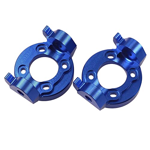 2Pcs Vgoohobby Aluminum Alloy C Hub Carrier Caster Block C Seat Compatible with 1/8 Losi LMT 4WD Solid Axle RC Monster Car (Blue)