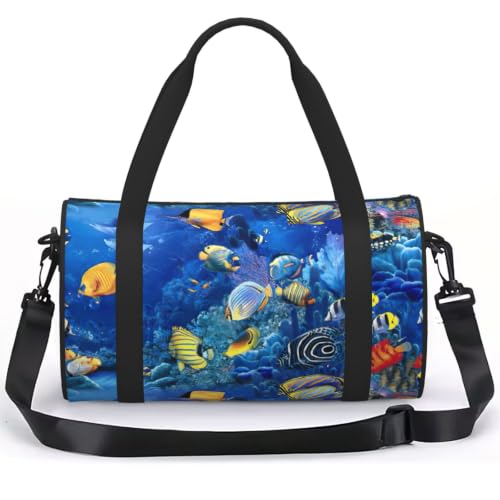 Sac à dos de sport poisson tropical léger et grand sac de voyage pour vacances d'été