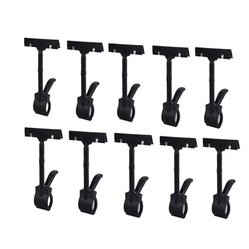 10 clips de exhibición de señales,clips de plástico para carteles,soporte de clip de pantalla,clip para carteles de merchandise,etiquetas de precios,clip para supermercado,oficina en casa,color negro