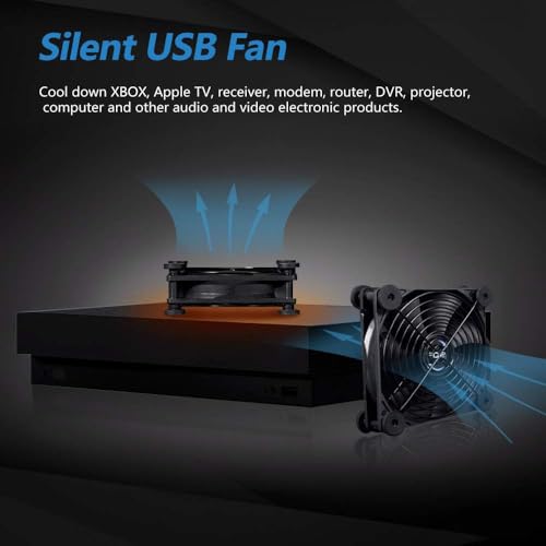 Ventilateur USB silencieux double 120mm 5V pour console et routeur - 2
