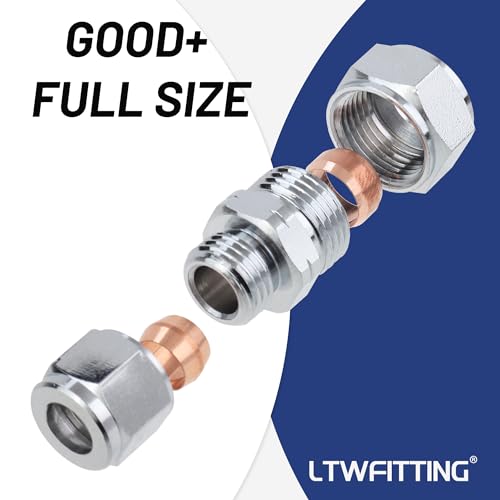 Unión reductora de compresión 10x8 mm de latón cromado LTWFITTING 4