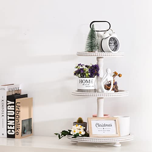 Amazon – Urban Deco Wooden Tiered Tray 3-Tier Decorative Tray Farmhouse Serving Tray - $17.26 / - image 3