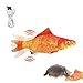 Unique'store Juguetes eléctricos para Peces,Simulación Realista de Felpa Pez muñeca eléctrica, Aspecto Realista, Juguete Interactivo de Gato para Jugar, morder, Masticar y patear (Red)