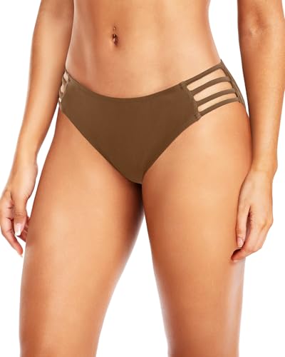 Image of Women Bikini Bottom Full Coverage Bathing Suit Bottoms Swimsuit Bottom | Low Waist Design, Side Strap Cutout, Full Rear Coverage, Secure Fit, Soft Breathable Fabric