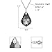 EleQueen 925 Sterling Silver CZ Baroque Drop Pendant Necklace Grey-Black Made with Crystals