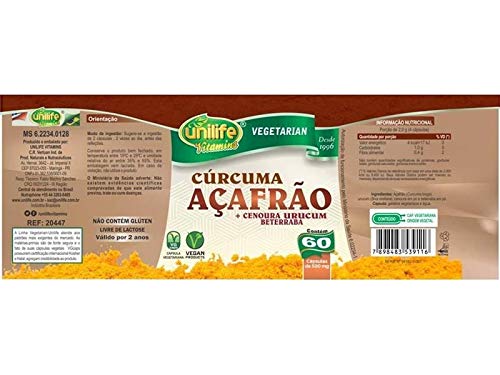 Kit 3 Cúrcuma Açafrão Unilife 60 Cápsulas