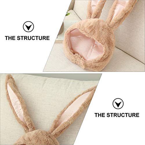 KESYOO Chapéu de Orelhas de Coelho de Pelúcia Orelhas de Coelho Macias Capuz Boné de Inverno Quente