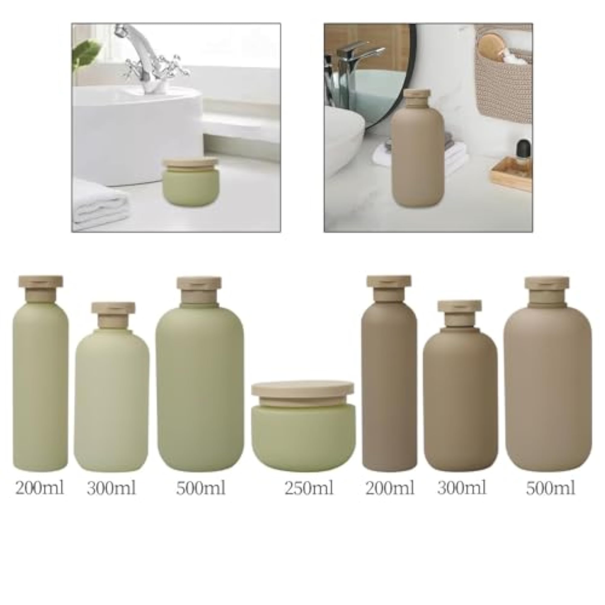 5pcs Cosmetic Makeup Packing Storage Holder Containers, Green