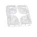 Soft Plastic Desk Corner Pad Cover Protector Cushion 4 Pcs Clear
