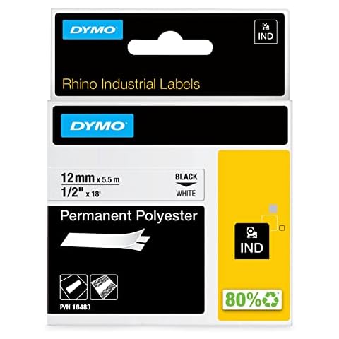 Étiquettes DYMO Rhino 12 mm Cover