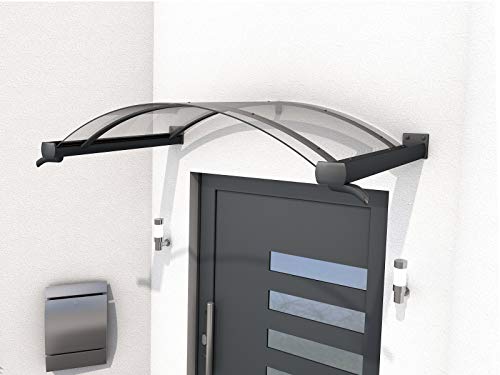 Preisvergleich Produktbild Gutta Rundbogenvordach Vordachsystem Türdach 2000x900x250mm Anthrazit 7210466