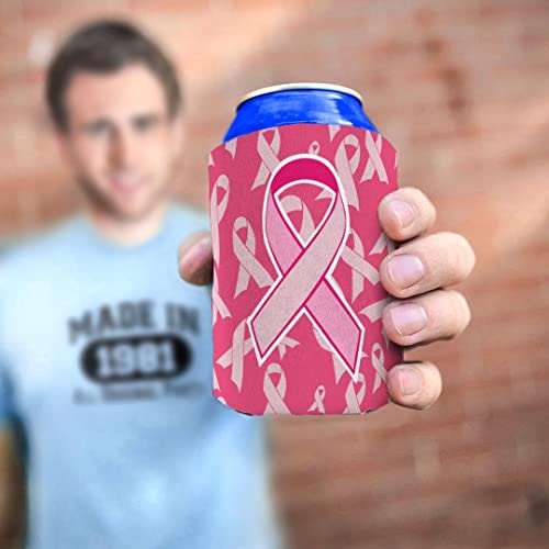Breast Cancer Awareness Pink Ribbon Loved Survivor 12 Pack Can Coolie Drink Coolers Coolies Pink #TOP3