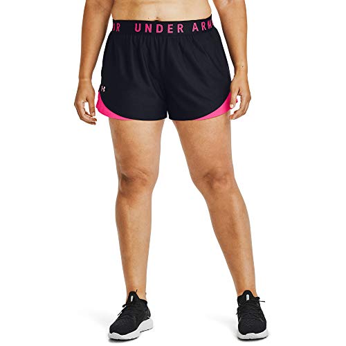 Under Armour Women's Play Up Shorts 3.0 , Black (016)/Cerise , 3X