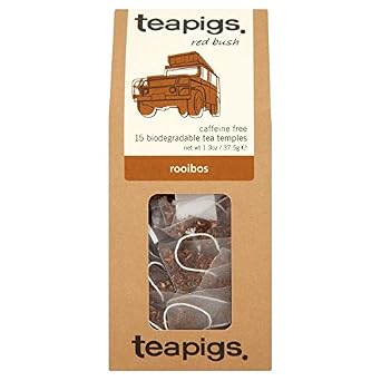 Teapigs Honeybush & Rooibos Tea Bags Made With Whole Tea Leaves, Natural Ingredients, Non-GMO, Caffeine-Free 15 Count 1 Pack of 15 Teabags