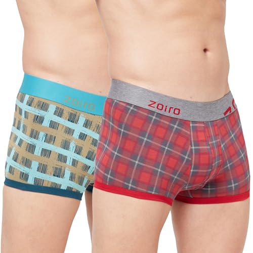 Image of Zoiro Men's Soft Cotton Blend Solid Trend Trunk (Pack of 2) |Colours May Vary