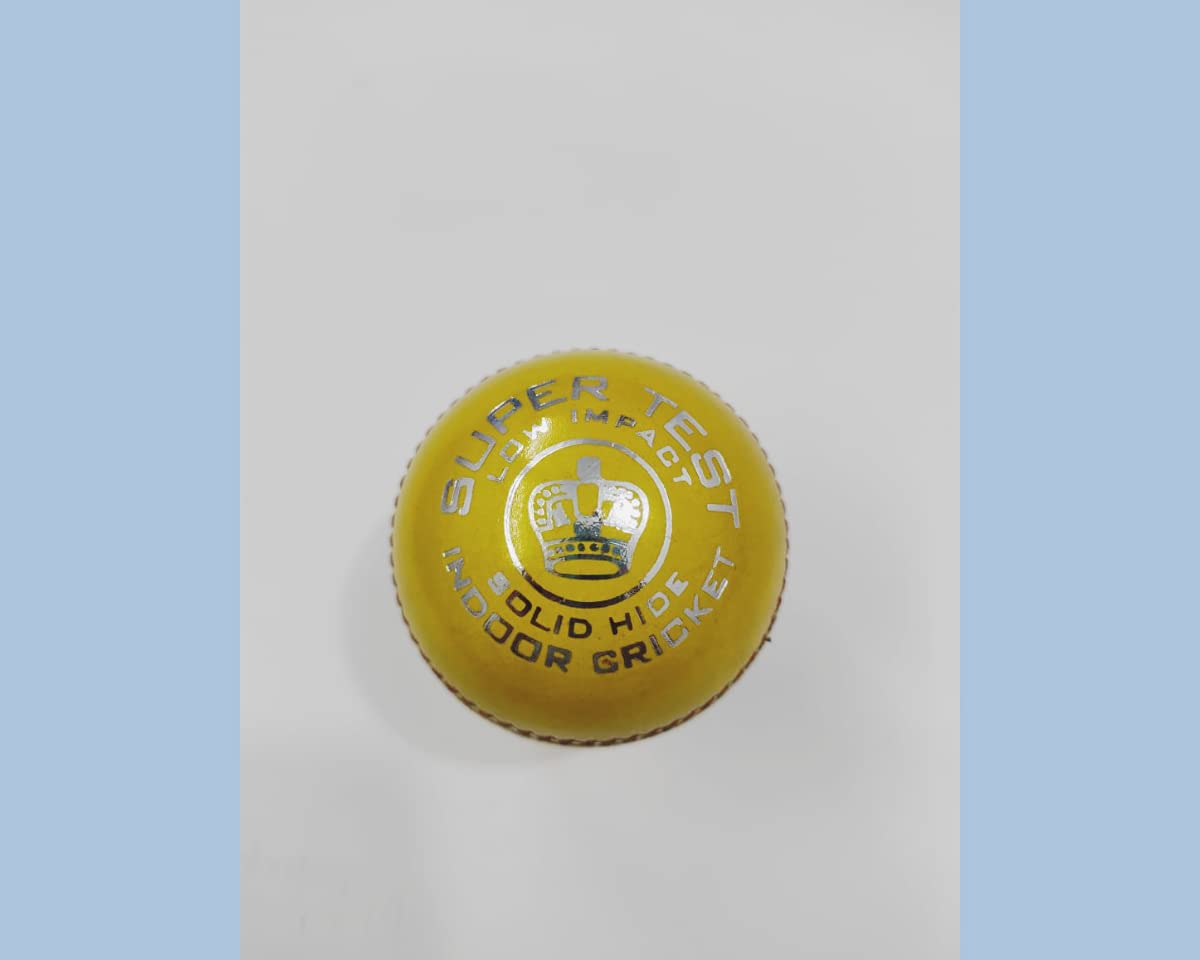Cricket-Lederbälle für den Innenbereich, 114 g, Gelb, 6 Stück