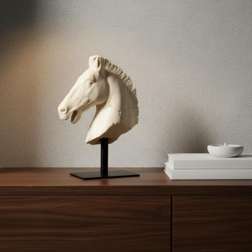 Busto de caballo con detalles esculpidos nítidos para decoración 7