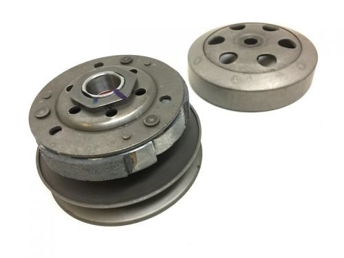 Kupplung + Wandler + Kupplungsglocke 107 mm passend für Minarelli 50ccm – z. B. Aerox, Jog R, Neos, MBK Nitro, Ovetto, Aprilia SR 50 – 16 Zähne – komplette Hinterkupplungseinheit