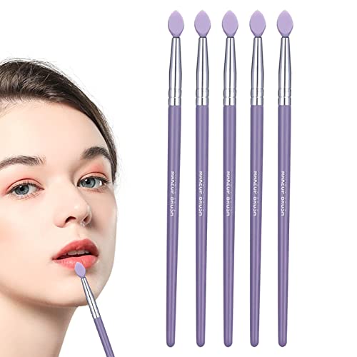 pintalabios - Pincel delineador labios multifuncional silicona - Juego 5 brochas belleza para maquillaje, brochas para sombra ojos, para aplicar crema, lápiz Lecerrot