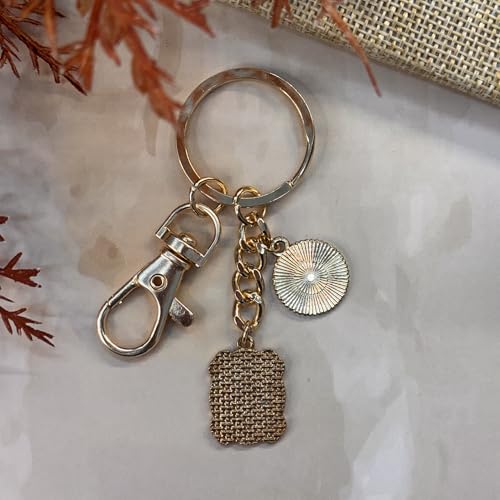 Image of Friends Door Frame with Purple Heart Keychain for Men & Women, Handcrafted, Aesthetic Keychain for Gifting, Durable Anti-Tarnish Metal Key Ring for Car, Bike, House, Travel, Bags