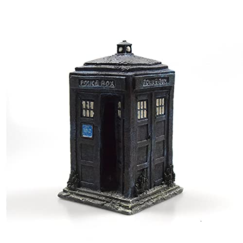 BCSIUHD Aquarium Ornament - Police Box Fish Hideout Cave Aquarium Decorations Spacious Hideout for Betta Fish to Rest