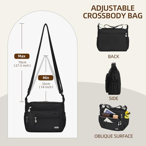 Crossbody Bag for Women,Multi Pockets Cross Body Purses for Women, Ladies Shoulder Bag, Travel Purses and Handbags3