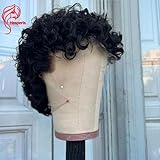Hesperis Short Pixie Cut Full Lace Wig for Men Curly Men Wigs Human Hair Pre Plucked Pixie Human Hair Wigs Brazilian Remy Hair