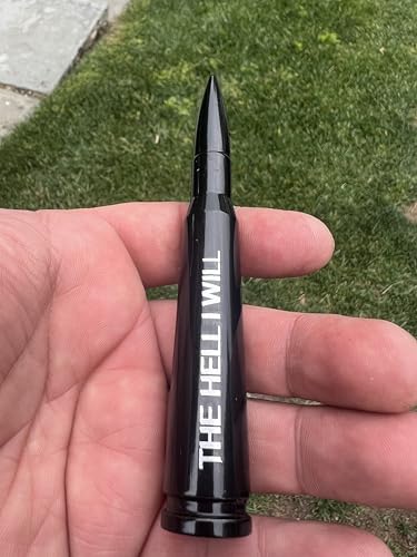 Personalized Bullet Antenna Accessories 50 Cal Caliber for Chevy & GMC Silverado Sierra Denali 1500 2500 3500 (New! Fits Chevy & GMC All Truck Model Years) 6061 Solid Billet Construction Aluminum