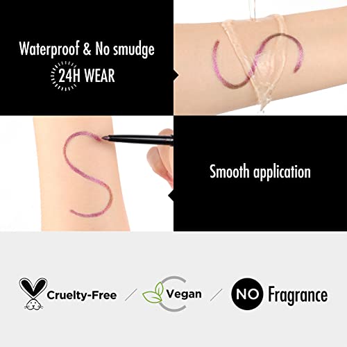 Bepholan Eyeliner Pencil,Pink Eyeliner,Colored Eyeliners,Metallic Eyeliner,Pink Gold Shifting Colors Glitter Waterproof Eyeliner,24H Long-Lasting Eyeliner Pen,Pink-Gold Shifting(Metallic Glam) #TOP4