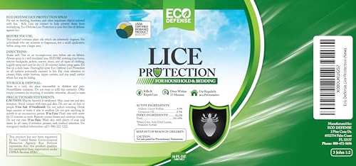 image for Eco Defense USDA Biobased Lice Spray for Furniture, Bedding, and Home 