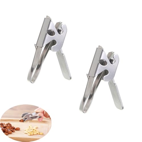 NentMent Paquete de 2 mini galletas de pistacho portátiles, abridor de nueces, alicates peladores para semillas de melón, semillas de girasol tostadas, semillas de calabaza saladas